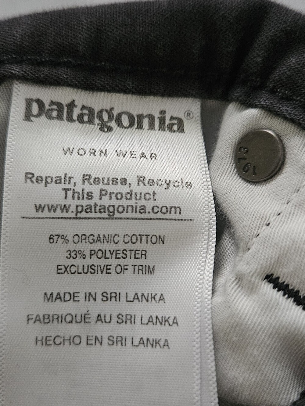 Patagonia Pinyon Pines Pants Charcoal Gray Organic Cotton Twill Size 4 - Picture 9 of 13